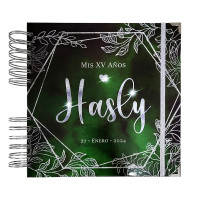 Libro de Firmas XV Años - Verde y Plateado