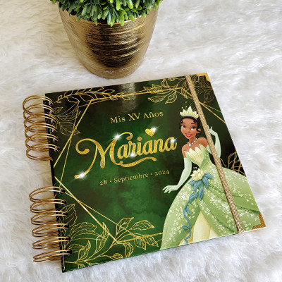 Album Firmas Guestbook XV Años - Princesa Tiana Album Firmas Guestbook XV Años - Princesa Tiana