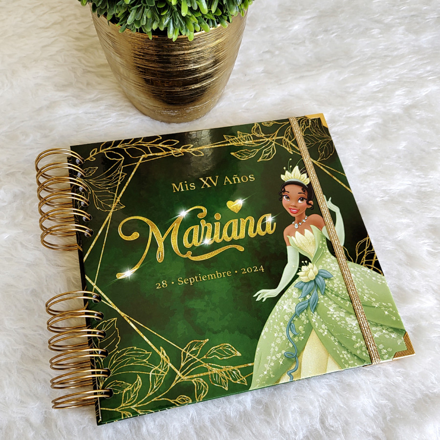 Album Firmas Guestbook XV Años - Princesa Tiana