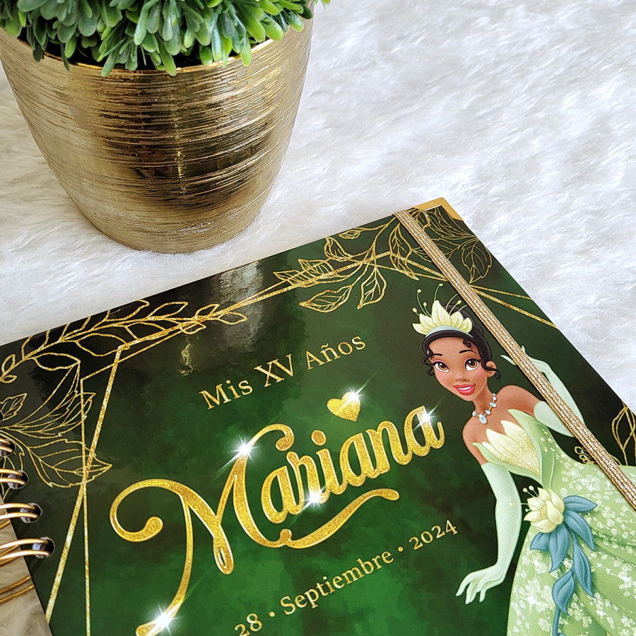 Album Firmas Guestbook XV Años - Princesa Tiana