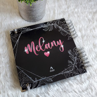 Libro de Firmas XV Años - Negro, Plata y Rosa