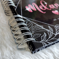 Libro de Firmas XV Años - Negro, Plata y Rosa