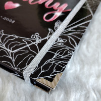 Libro de Firmas XV Años - Negro, Plata y Rosa