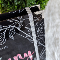 Libro de Firmas XV Años - Negro, Plata y Rosa