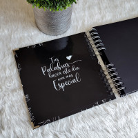 Libro de Firmas XV Años - Negro, Plata y Rosa