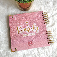 Guestbook XV Años Libro de Firmas -  Rosa y Dorado