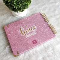 Guestbook XV Años Libro de Firmas -  Rosa y Dorado