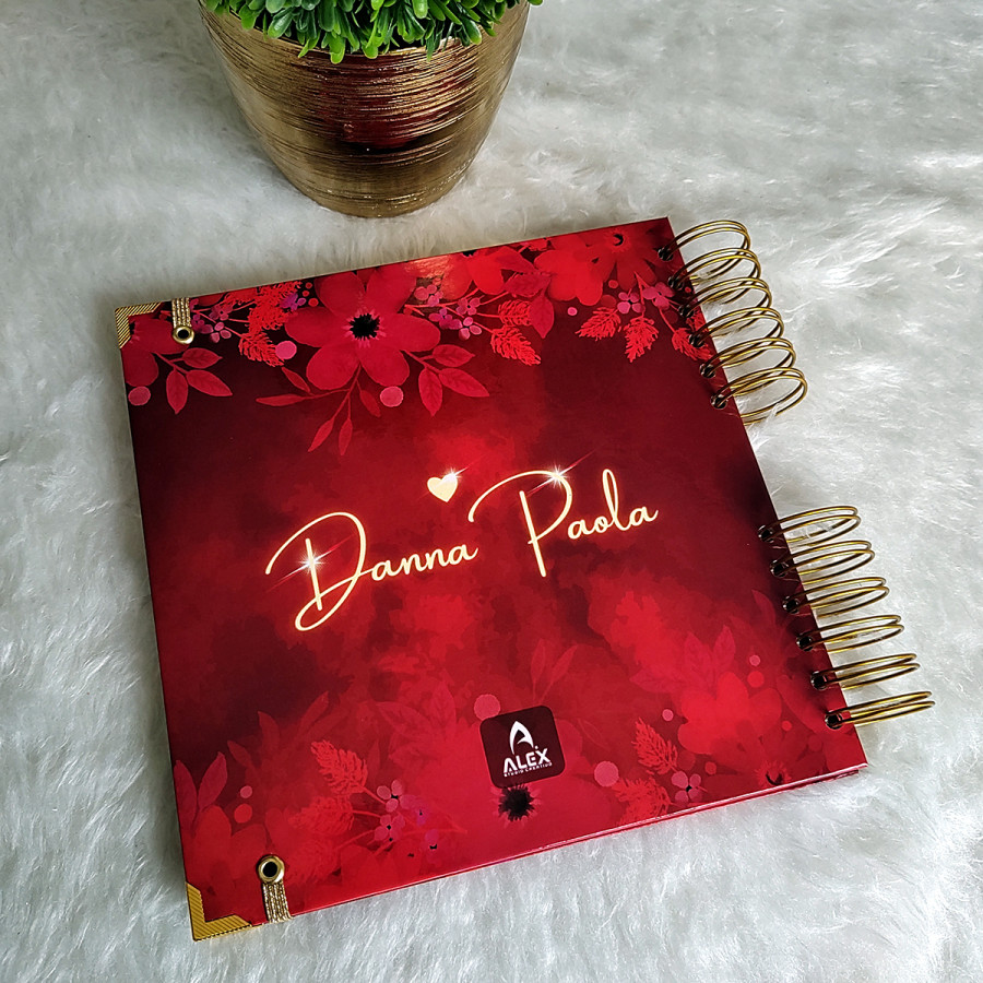 Libro de Firmas, Guestbook XV Años -  Rojo y Dorado