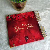 Libro de Firmas, Guestbook XV Años -  Rojo y Dorado