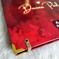 Libro de Firmas, Guestbook XV Años -  Rojo y Dorado