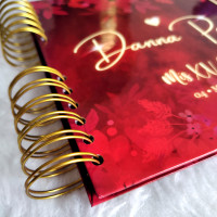 Libro de Firmas, Guestbook XV Años -  Rojo y Dorado