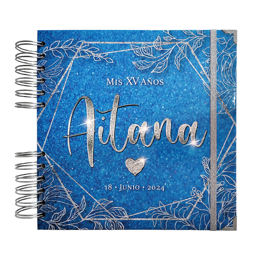 Libro de Firmas XV Años - Azul y Plata