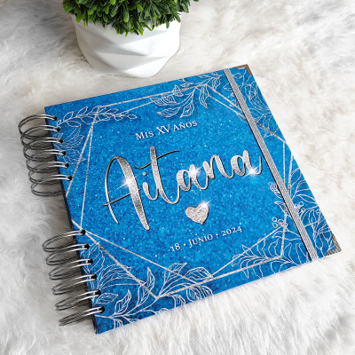 Libro de Firmas XV Años - Azul y Plata Libro de Firmas XV Años - Azul y Plata