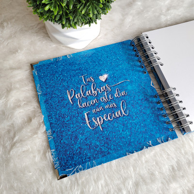 Libro de Firmas XV Años - Azul y Plata