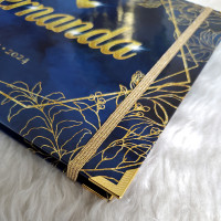 Libro de Firmas, Guestbook XV Años - Azul y Dorado