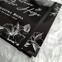 Libro de Firmas de Boda - Negro y Blanco