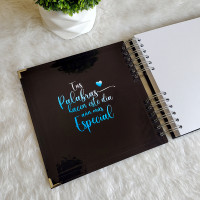 Libro de Firmas XV Años - Negro y Azul Mariposa