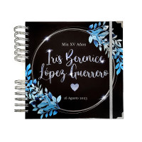 Libro de Firmas XV Años - Negro y Azul