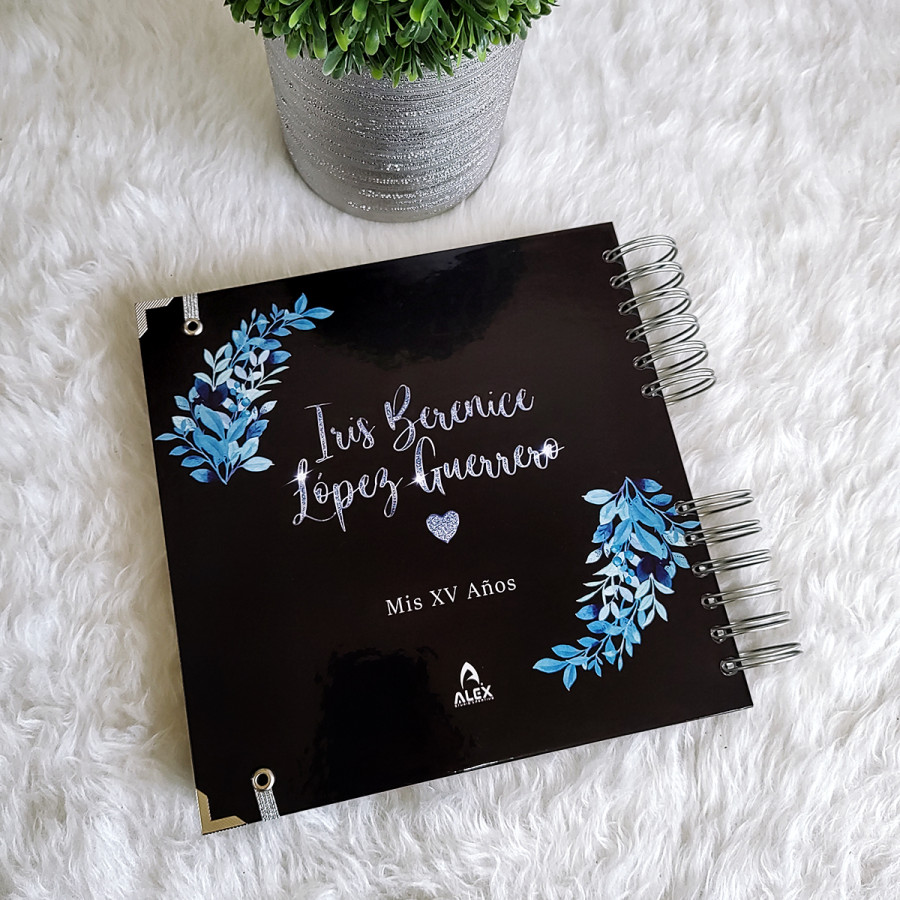 Libro de Firmas XV Años - Negro y Azul