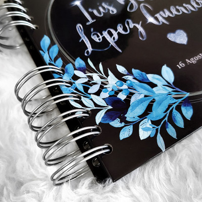 Libro de Firmas XV Años - Negro y Azul