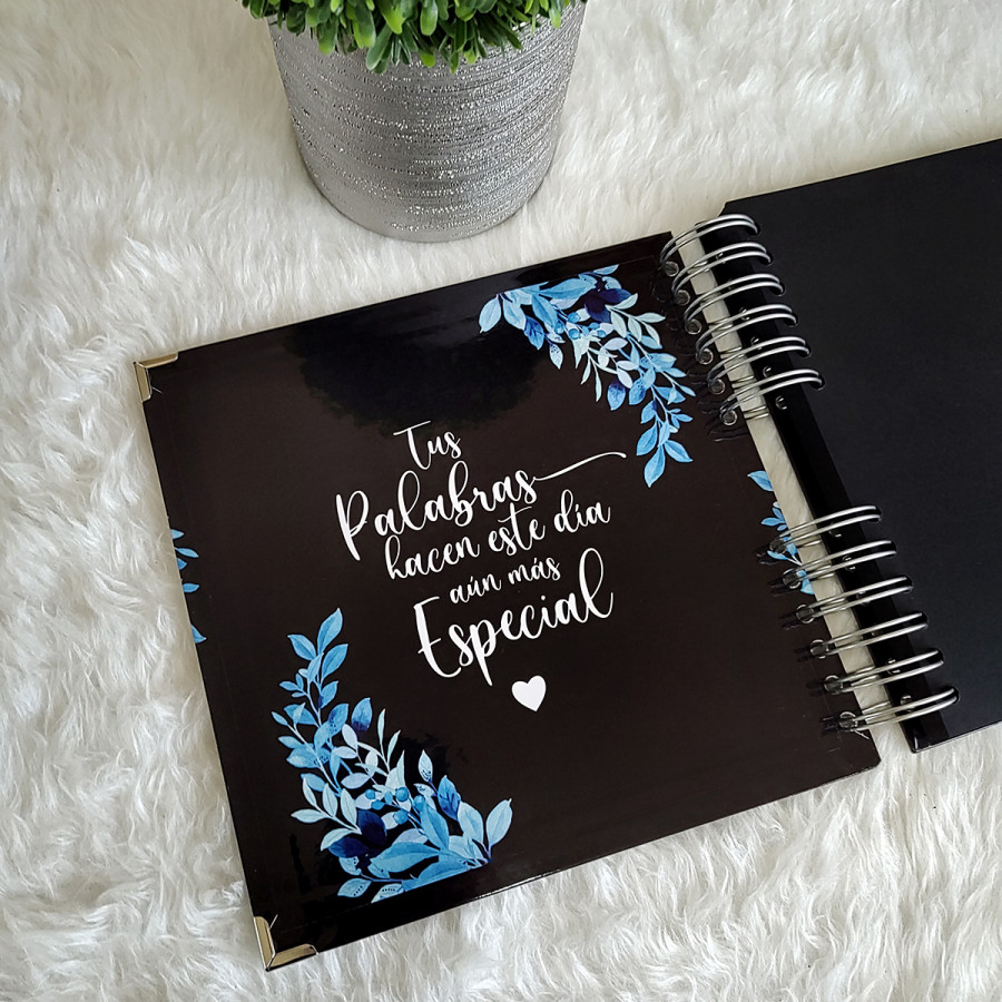 Libro de Firmas XV Años - Negro y Azul