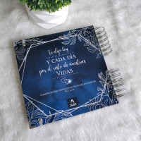 Libro de Firmas de Boda - Azul y Plateado