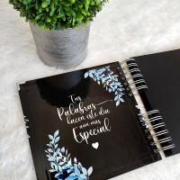 Libro de Firmas de Boda - Negro, Plata y Azul