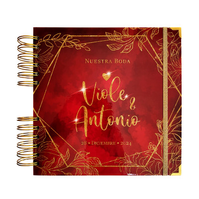 Libro de Firmas de Boda - Rojo y Dorado Libro de Firmas de Boda - Rojo y Dorado