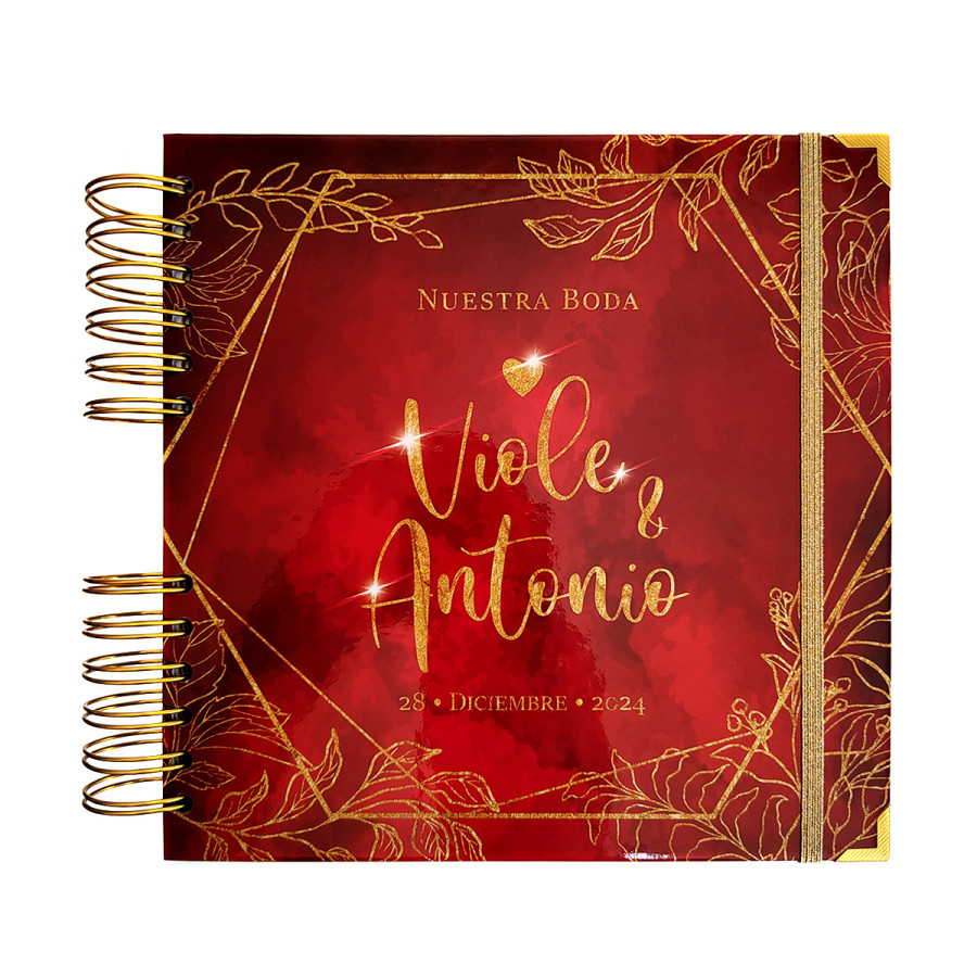 Libro de Firmas de Boda - Rojo y Dorado Libro de Firmas de Boda - Rojo y Dorado