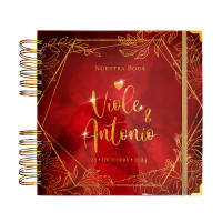 Libro de Firmas de Boda - Rojo y Dorado Libro de Firmas de Boda - Rojo y Dorado