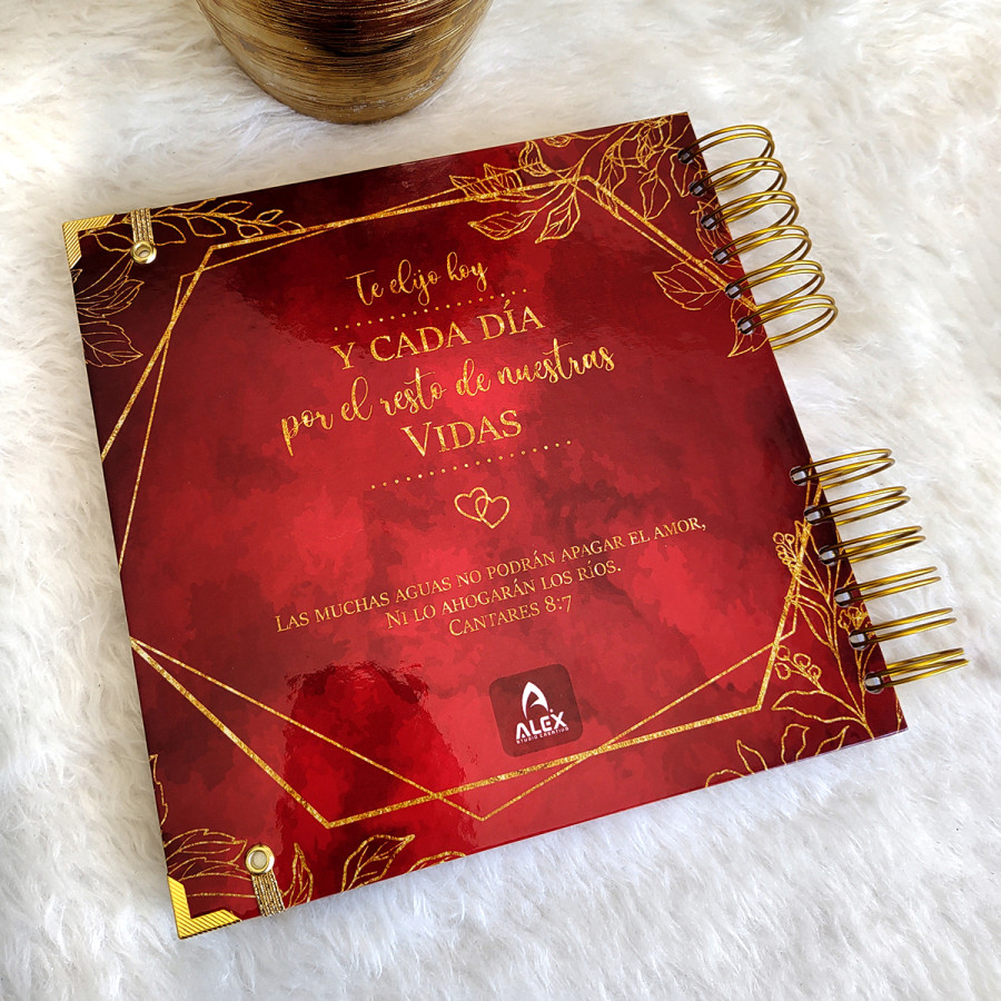 Libro de Firmas de Boda - Rojo y Dorado Libro de Firmas de Boda - Rojo y Dorado