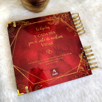 Libro de Firmas de Boda - Rojo y Dorado Libro de Firmas de Boda - Rojo y Dorado