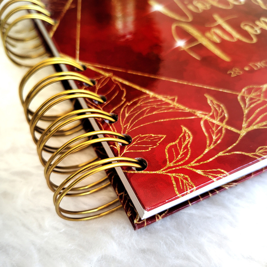Libro de Firmas de Boda - Rojo y Dorado Libro de Firmas de Boda - Rojo y Dorado