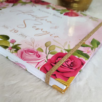 Libro de Firmas de Boda - Flores Rosas