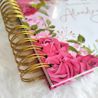 Libro de Firmas de Boda - Flores Rosas