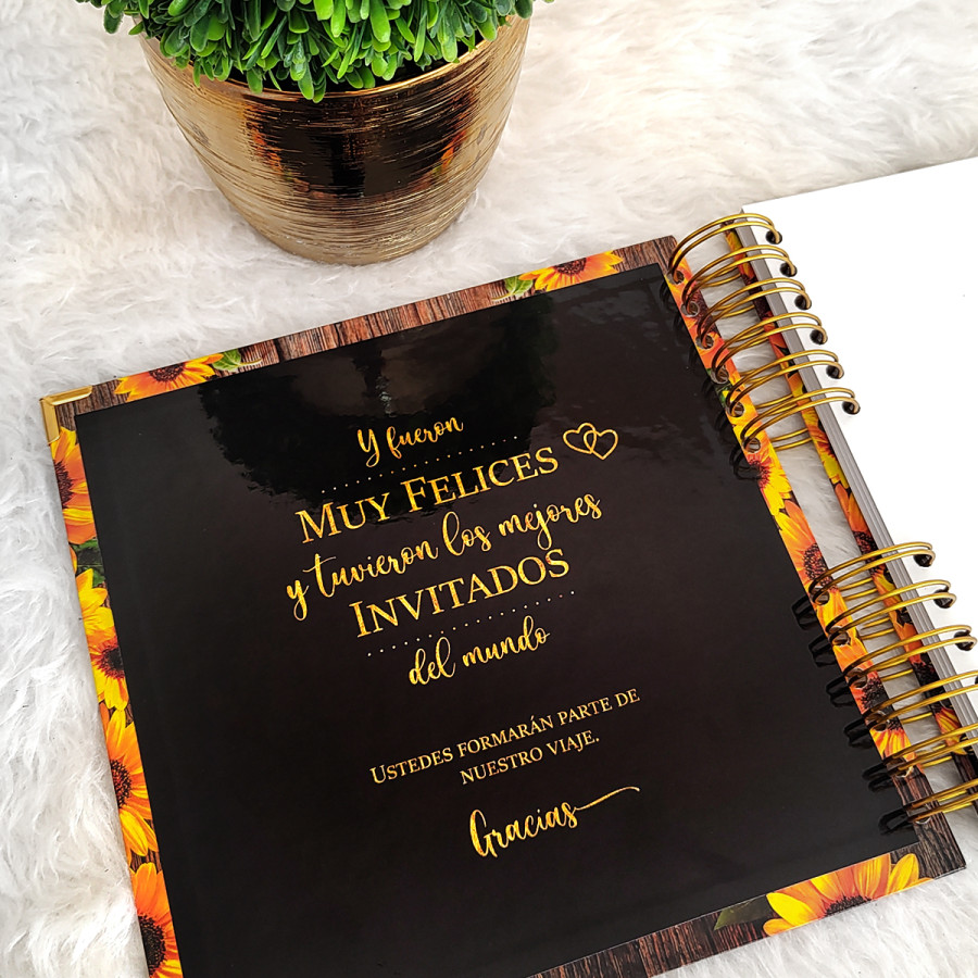 Libro de Firmas de Boda - Girasoles