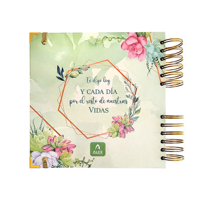 Libro de Firmas de Boda - Verde y Suculentas