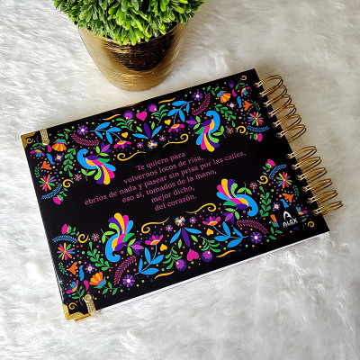 Libro de Firmas de Boda - Flores Mexicanas