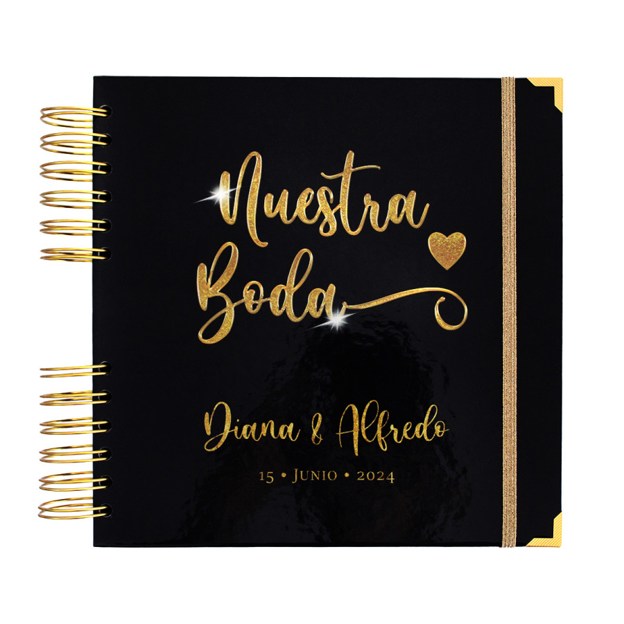 Libro de Firmas de Boda - Negro y Dorado Libro de Firmas de Boda - Negro y Dorado