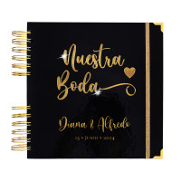 Libro de Firmas de Boda - Negro y Dorado Libro de Firmas de Boda - Negro y Dorado