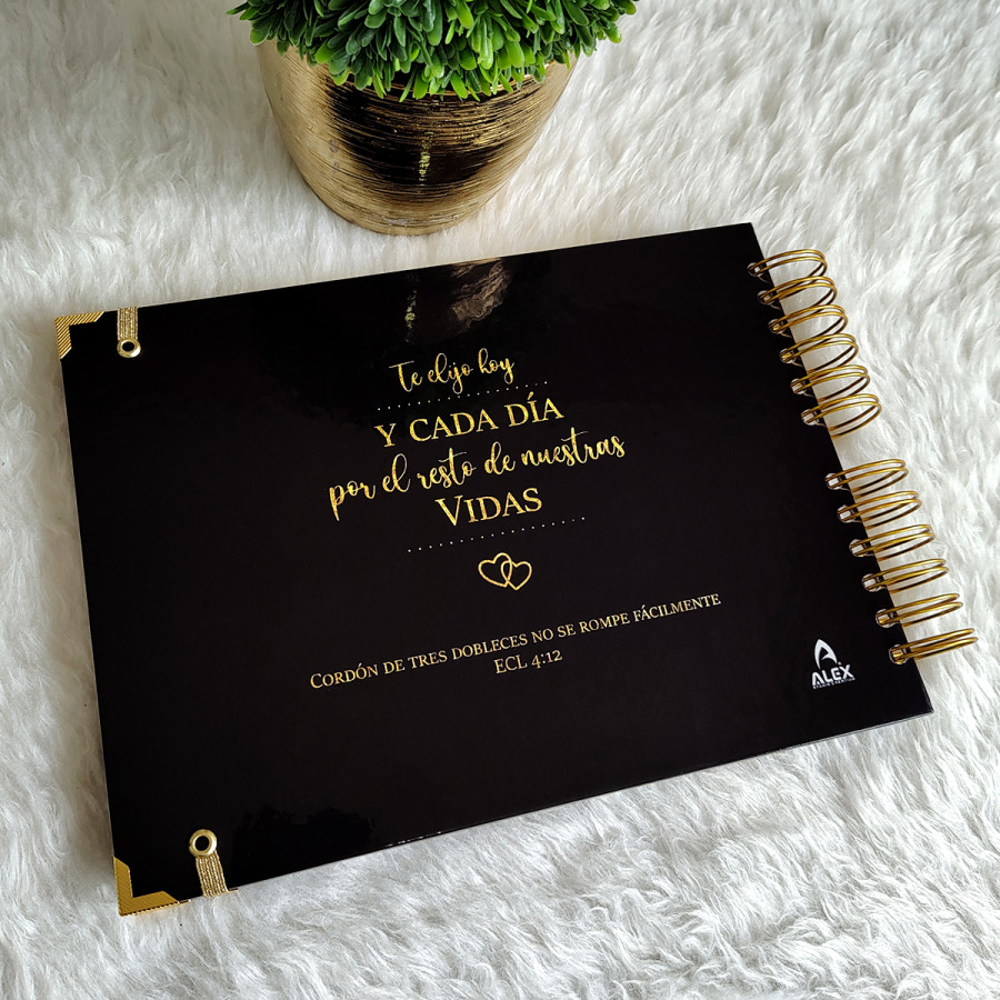 Libro de Firmas de Boda - Negro y Dorado Libro de Firmas de Boda - Negro y Dorado