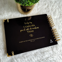 Libro de Firmas de Boda - Negro y Dorado Libro de Firmas de Boda - Negro y Dorado
