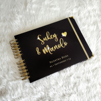 Libro de Firmas de Boda - Negro y Dorado 2