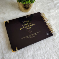 Libro de Firmas de Boda - Negro y Dorado 2