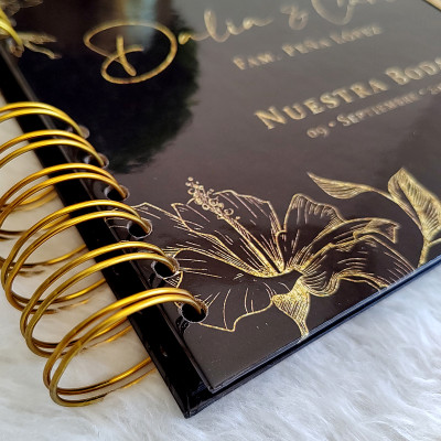 Libro de Firmas de Boda - Negro y Dorado 3