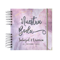 Libro de Firmas de Boda - Lila y Plateado Libro de Firmas de Boda - Lila y Plateado