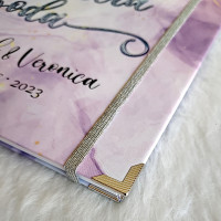 Libro de Firmas de Boda - Lila y Plateado Libro de Firmas de Boda - Lila y Plateado