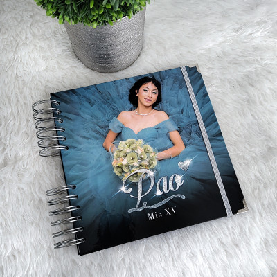 Guestbook XV Años - Foto en Portada y Nombre en Dorado