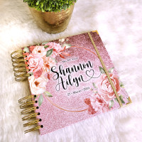 Libro de Firmas XV años - Rosa y Dorado