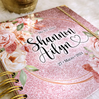 Libro de Firmas XV años - Rosa y Dorado